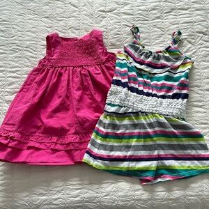 2-24m UV skinz Sutton hat, children’s place, skort denim, in good used condition